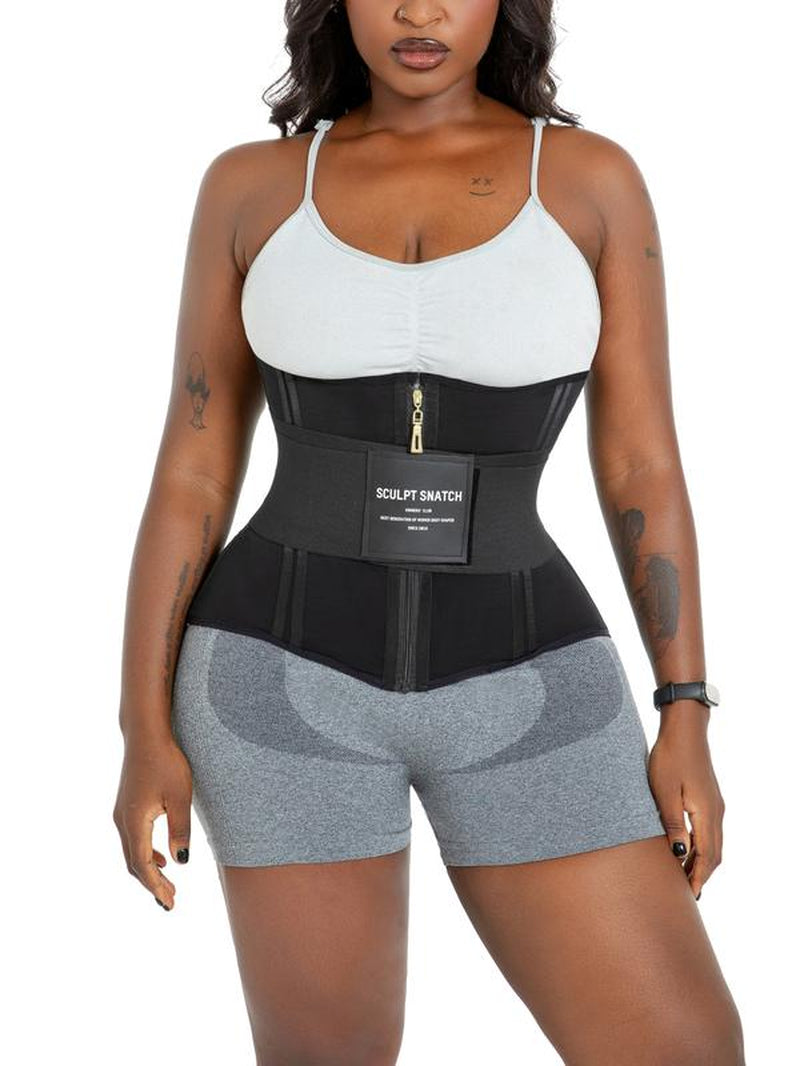 Sculpt Touch 2-In-1 Waist Trainer – Double Compression, 25 Steel Bones, Postpartum & Workout Friendly