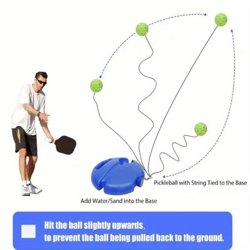 Pickleball Trainer Kit with 40-Hole Ball & Elastic Rope for Hand-Eye Coordination & Reflexes Improvement Portable Design for All Skill Levels - Training
