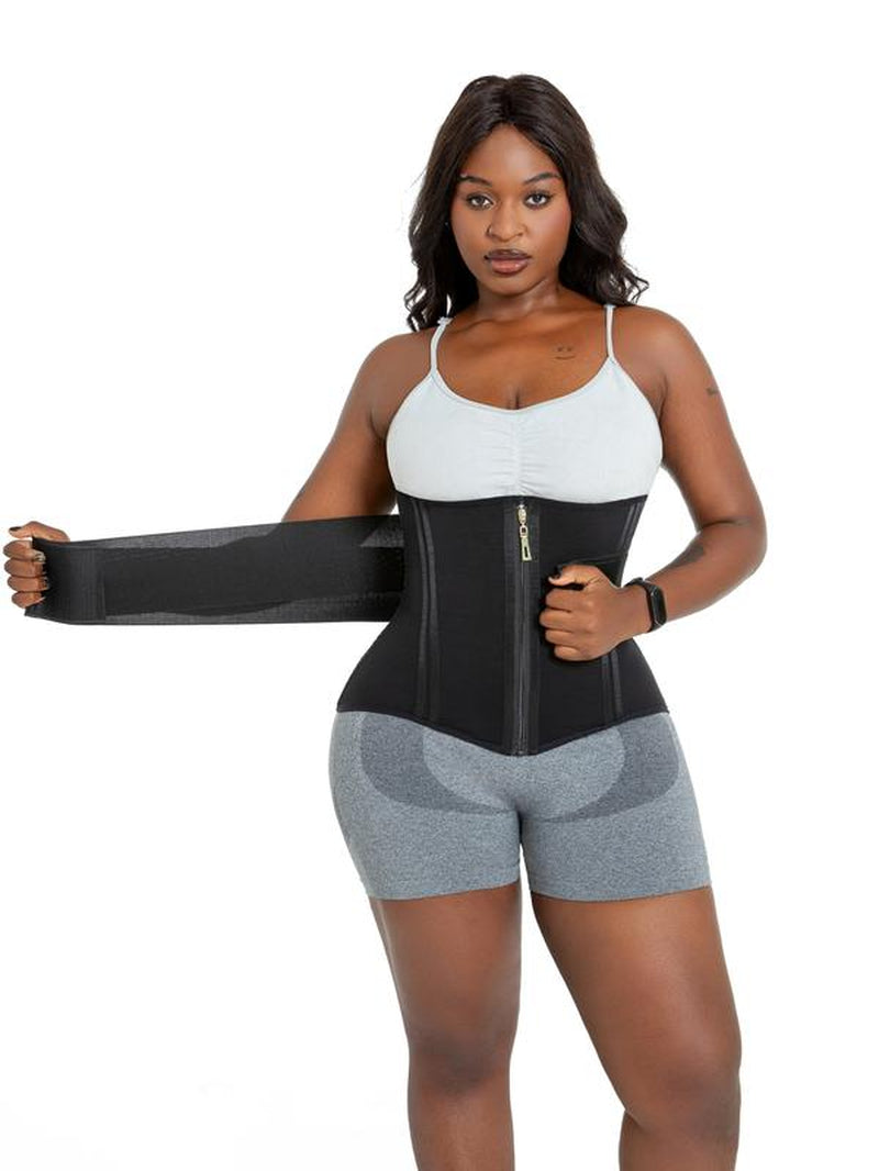 Sculpt Touch 2-In-1 Waist Trainer – Double Compression, 25 Steel Bones, Postpartum & Workout Friendly