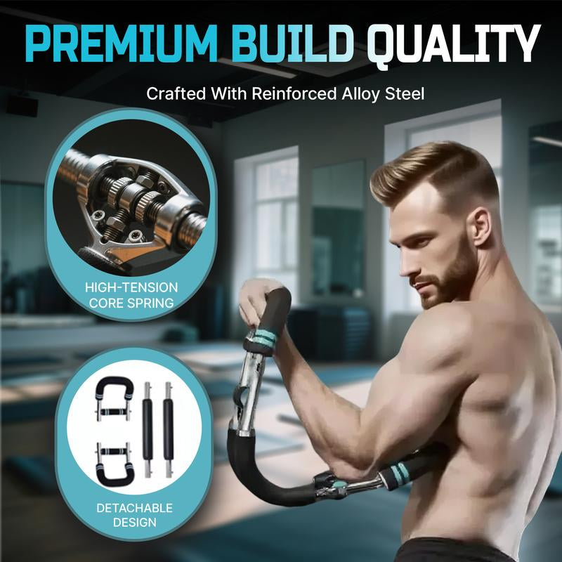 YAGUD Power Twister Bar, Arm Trainer, Adjustable 90–120Lb Resistance, Arm Chest Shoulder Trainer for Home & Gym